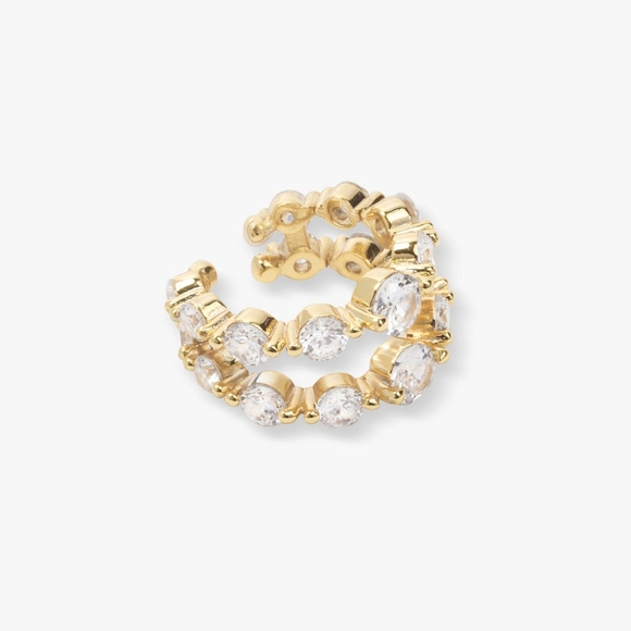 Melinda Maria She's An Icon Diamondettes Gold Ear Cuff - New ✨️FIRM - Picture 2 of 4